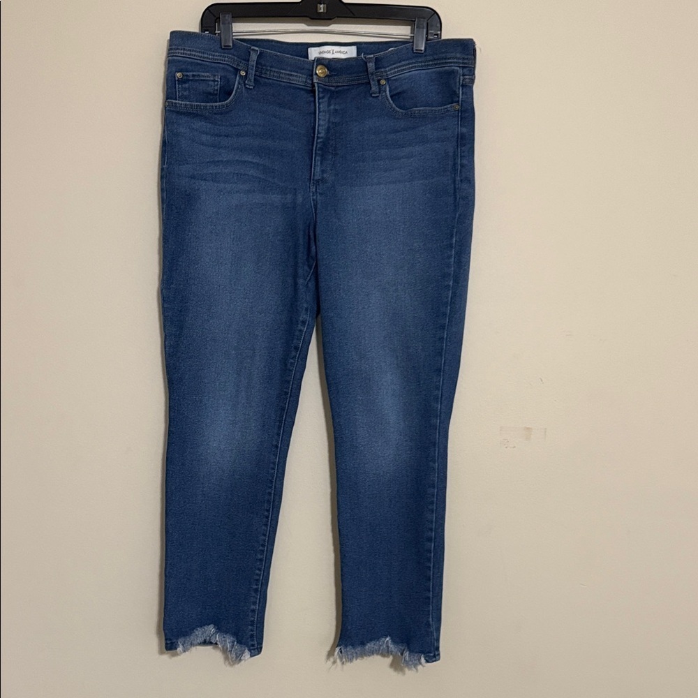 Vintage X America Dark Blue Jeans weekend straight women 14 casual office retro